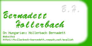 bernadett hollerbach business card